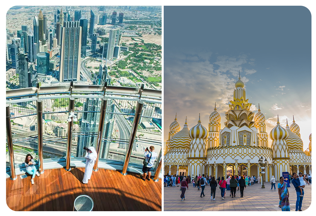 At The Top Burj Khalifa (124 Floor) Non-Prime Time + Free Global Village (Any Day)